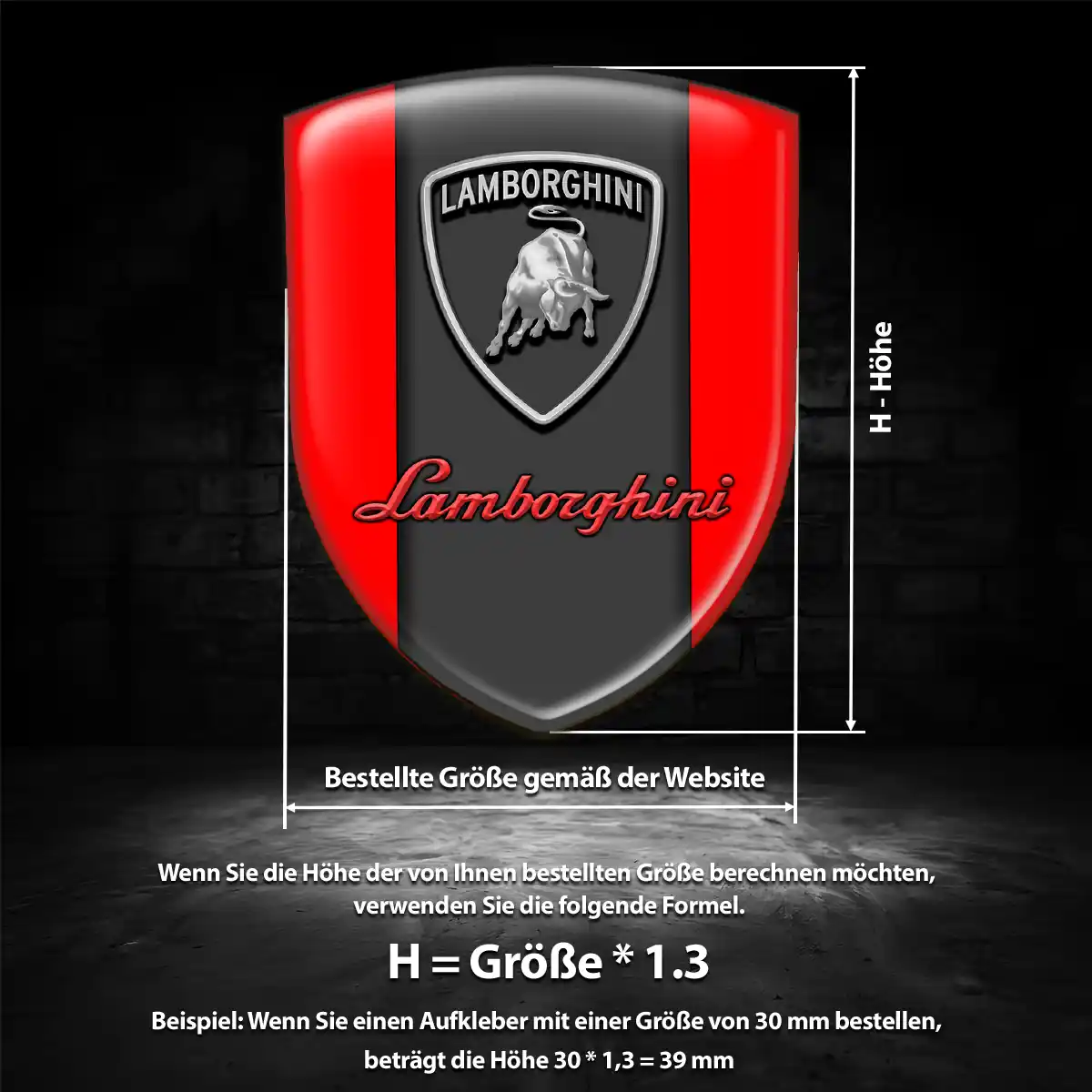 Lamborghini Aufkleber Emblem Wappen Auto Hohe Qualität