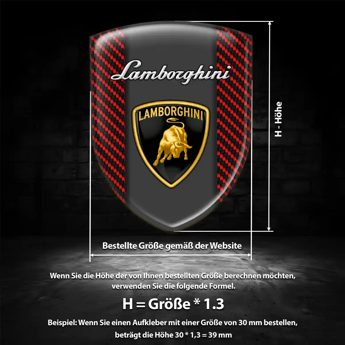 Lamborghini Aufkleber Emblem Wappen Auto Stilvolles Design