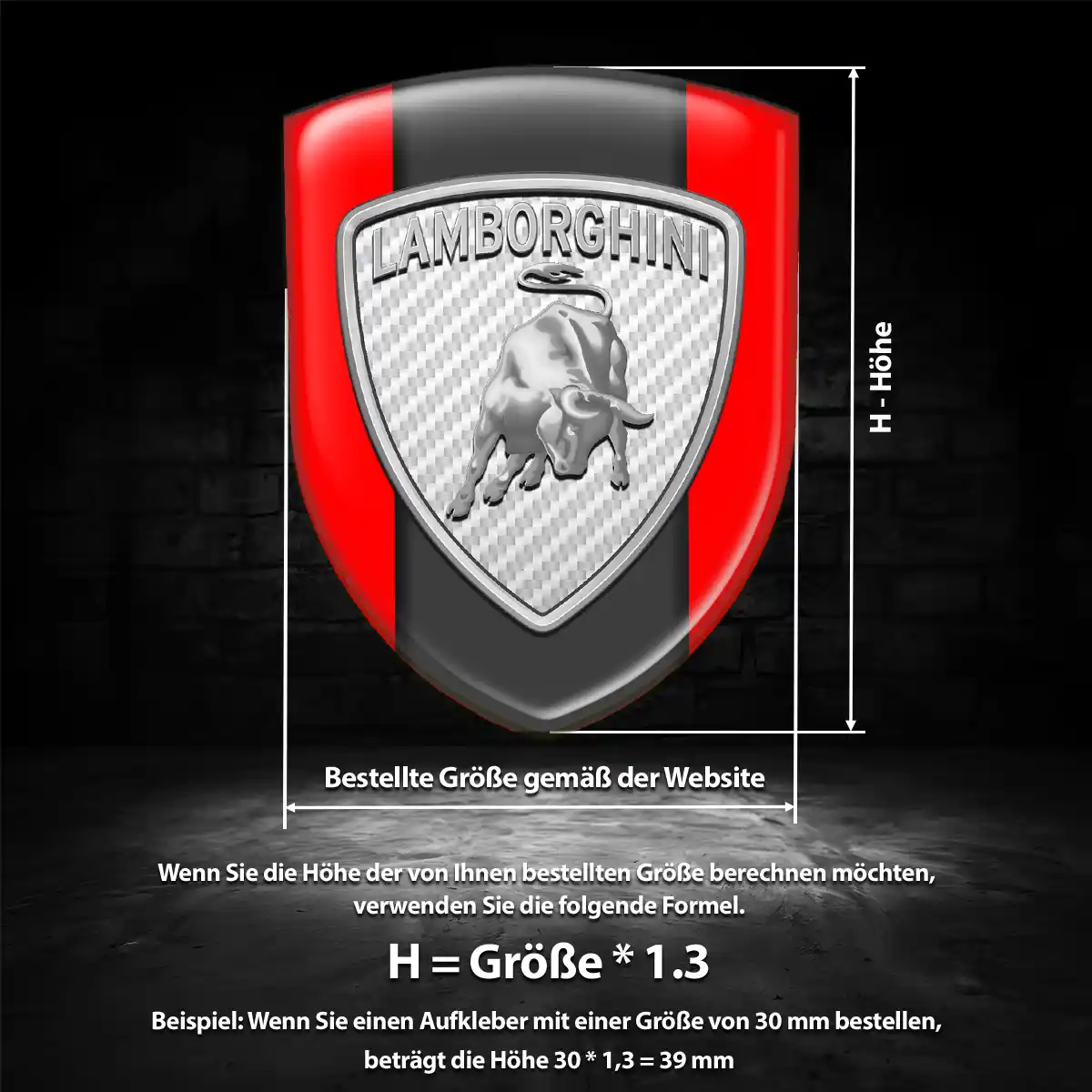 Lamborghini Aufkleber Emblem Wappen Hohe Qualität