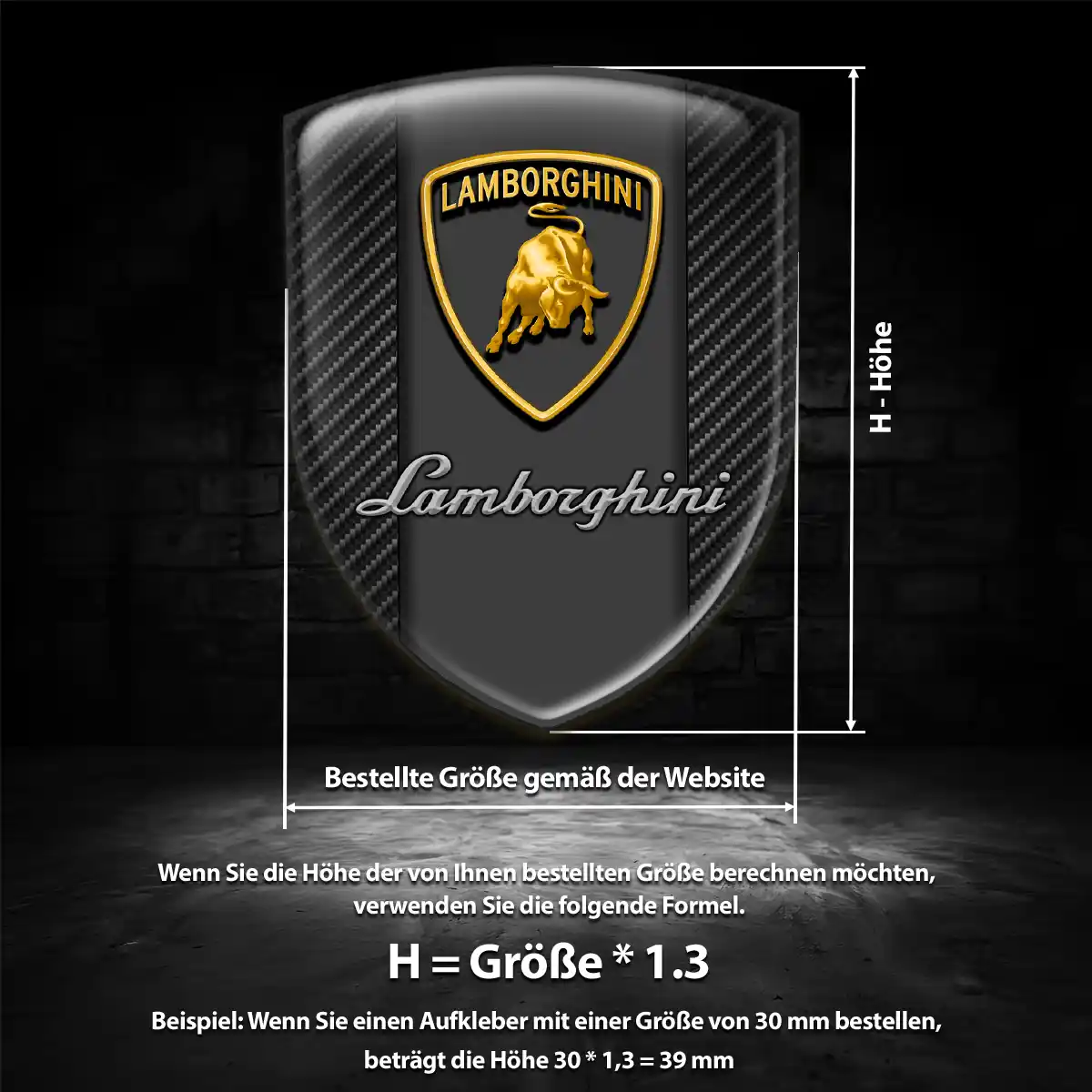 Lamborghini Aufkleber Emblem Wappen Stilvolles Design