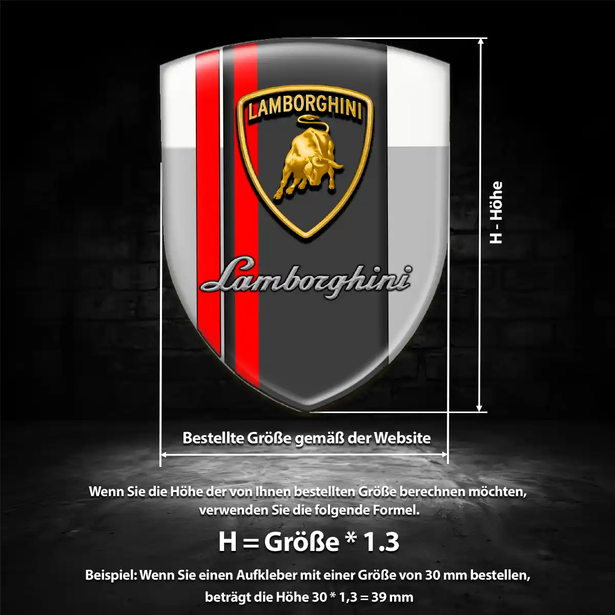 Lamborghini Aufkleber Embleme Silikon Auto Hohe Qualität