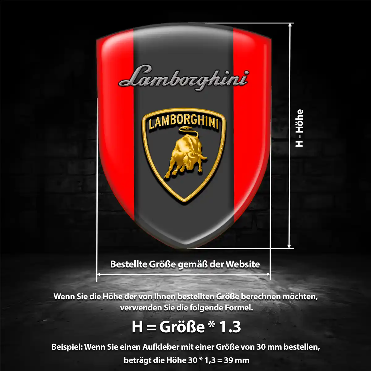 Lamborghini Aufkleber Embleme Silikon Hohe Qualität