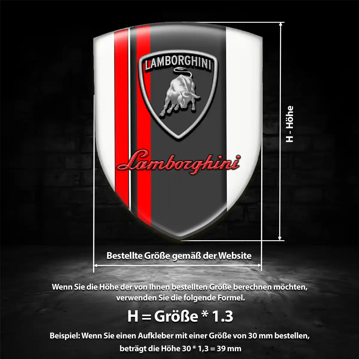 Lamborghini Aufkleber Embleme Silikon Stilvolles Design