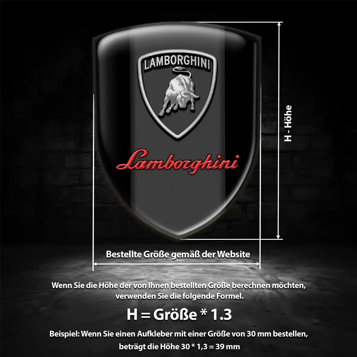 Lamborghini Aufkleber Silikon Embleme Auto Stilvolles Design
