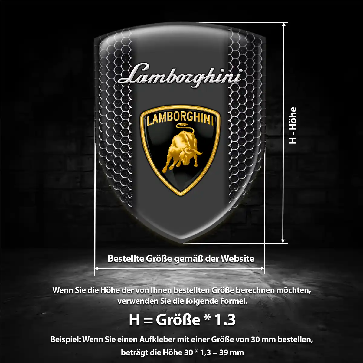 Lamborghini Aufkleber Wappen Auto Stilvolles Design