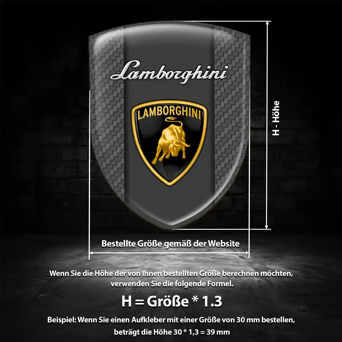 Lamborghini Aufkleber Wappen Emblem Auto Hohe Qualität