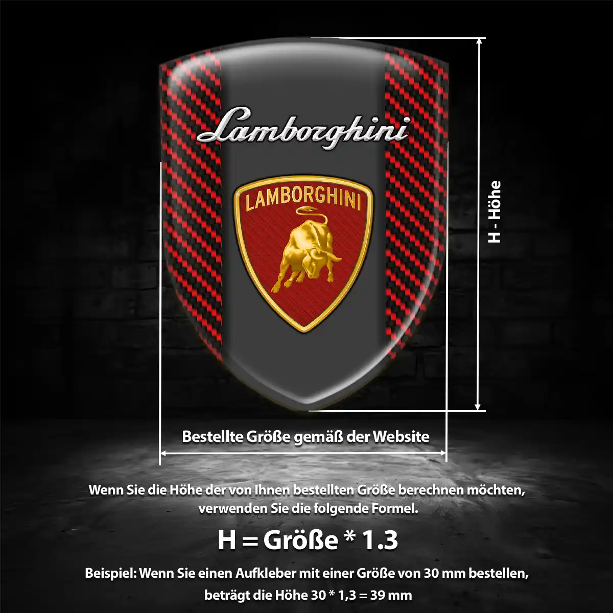 Lamborghini Aufkleber Wappen Emblem Auto Stilvolles Design