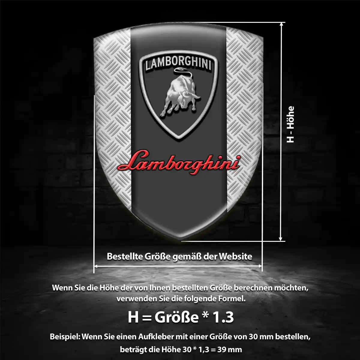 Lamborghini Aufkleber Wappen Emblem Hohe Qualität
