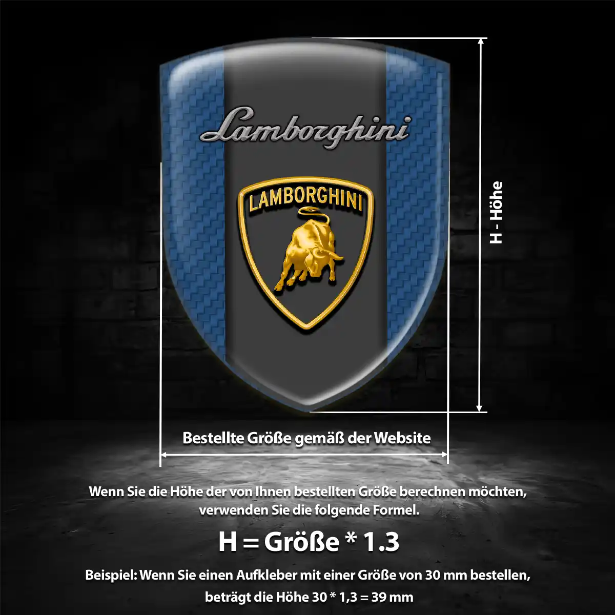 Lamborghini Aufkleber Wappen Emblem Stilvolles Design