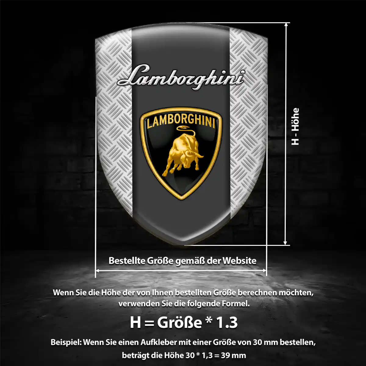 Lamborghini Aufkleber Wappen Hohe Qualität
