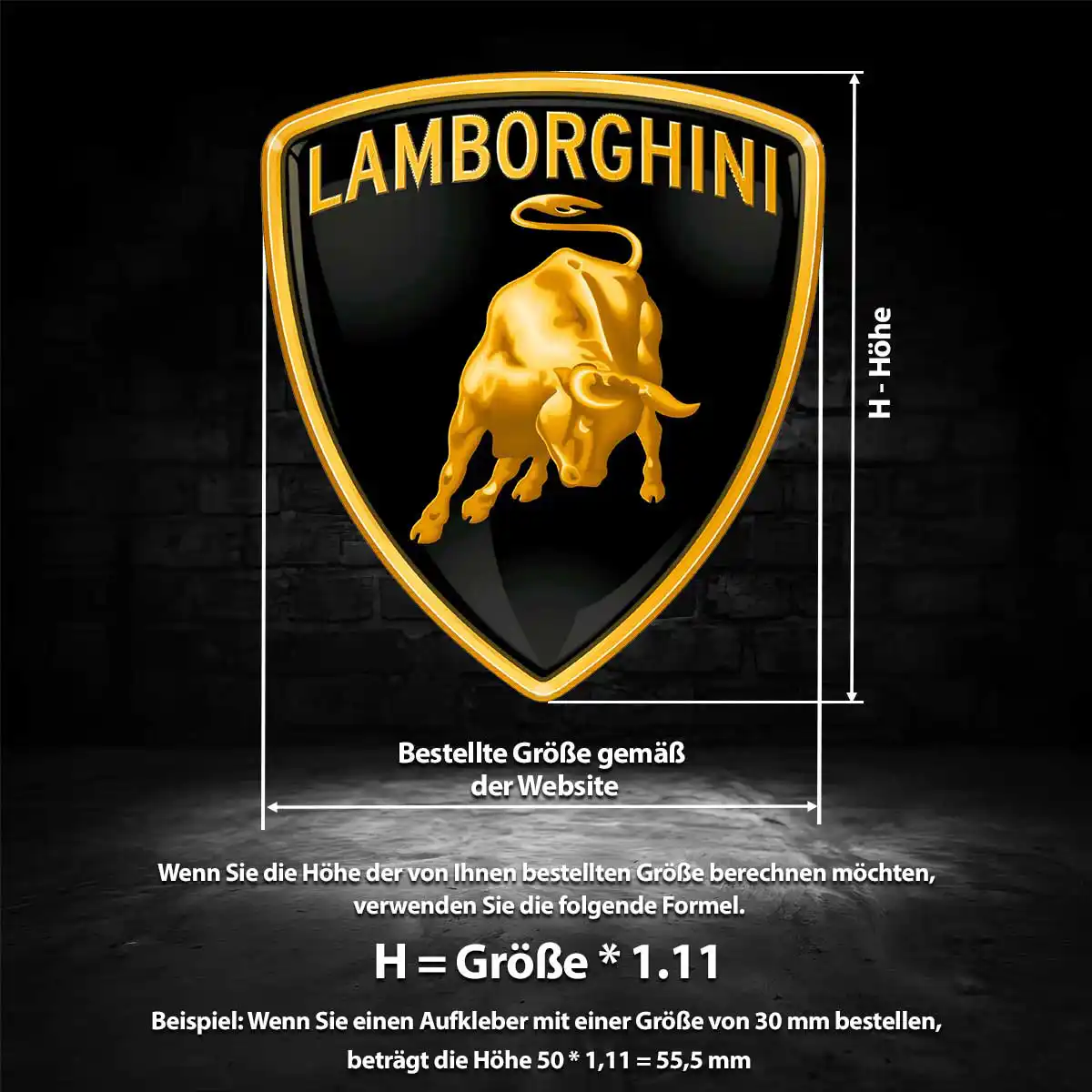 Lamborghini Aufkleber Wappen Stilvolles Design