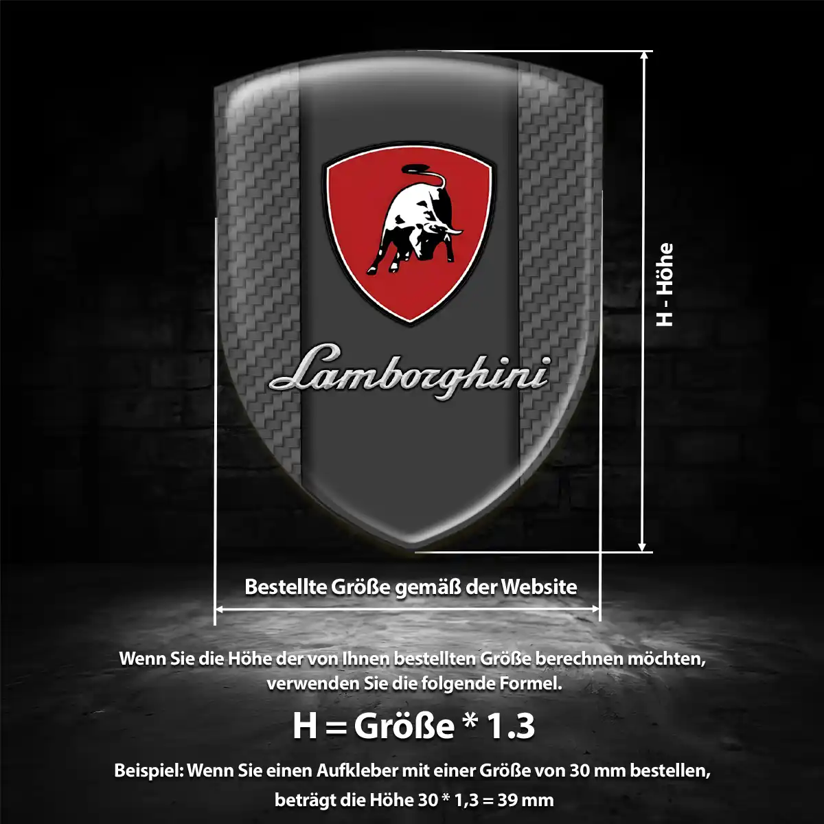 Lamborghini Emblem Aufkleber Auto Stilvolles Design