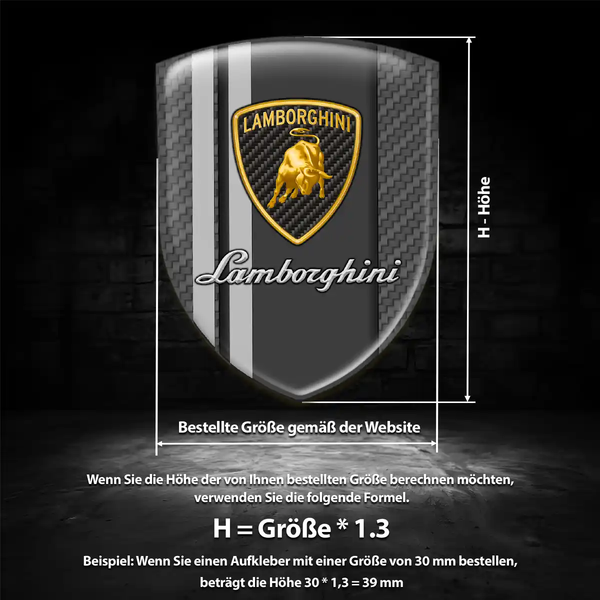 Lamborghini Emblem Aufkleber Premium-Edition