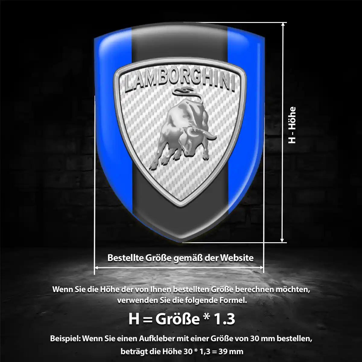 Lamborghini Emblem Aufkleber Wappen Auto Hohe Qualität