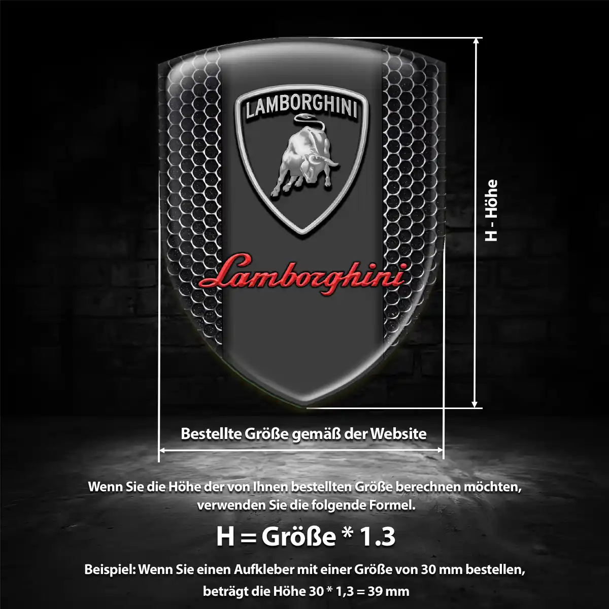 Lamborghini Emblem Aufkleber Wappen Auto Stilvolles Design