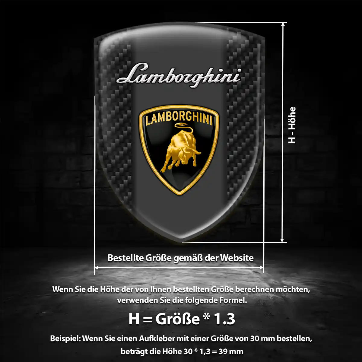 Lamborghini Emblem Aufkleber Wappen Stilvolles Design
