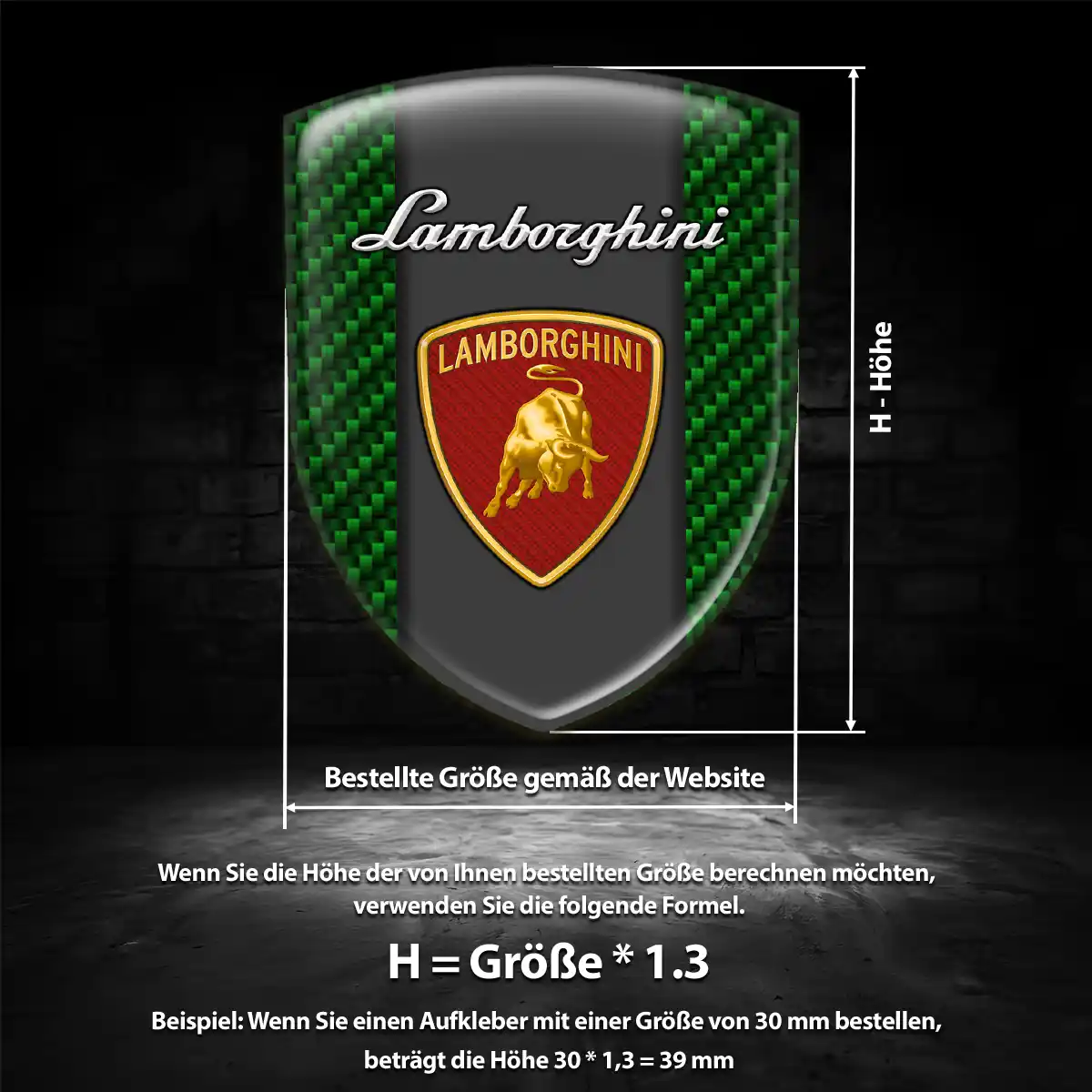 Lamborghini Emblem Wappen Aufkleber Auto Hohe Qualität