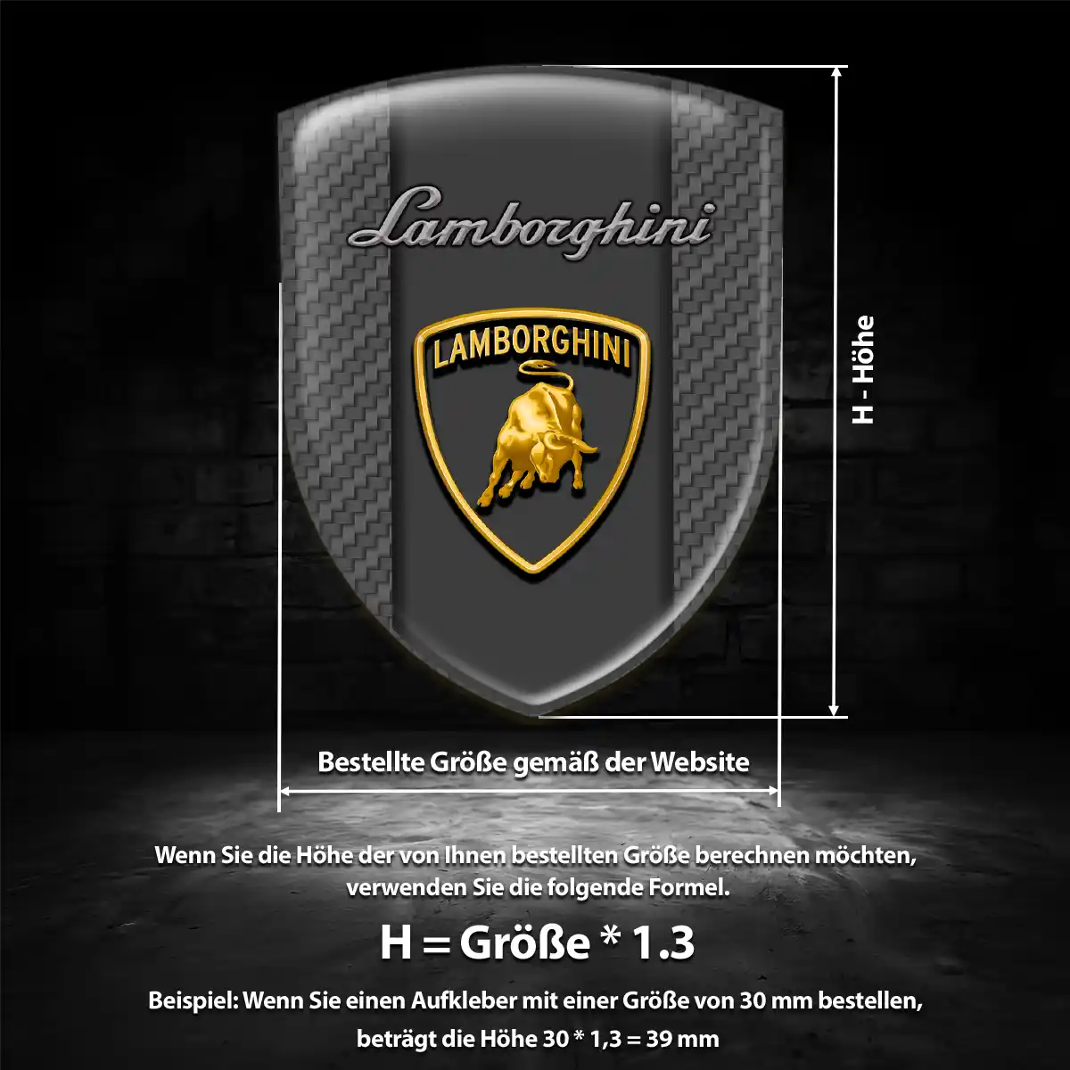 Lamborghini Emblem Wappen Aufkleber Auto Stilvolles Design