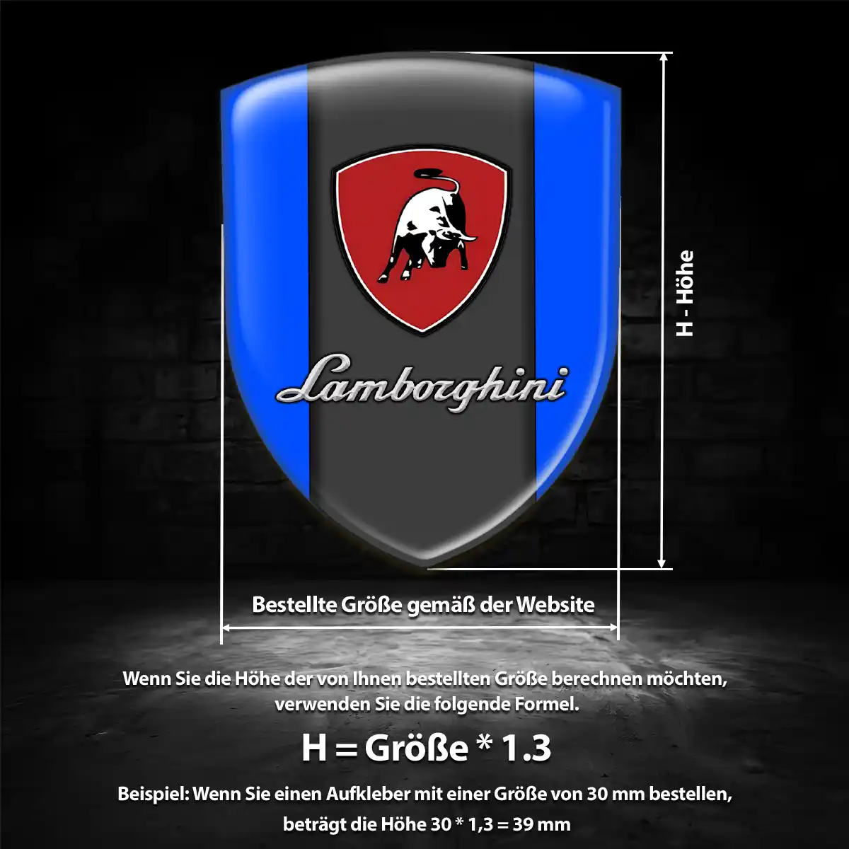 Lamborghini Emblem Wappen Hohe Qualität