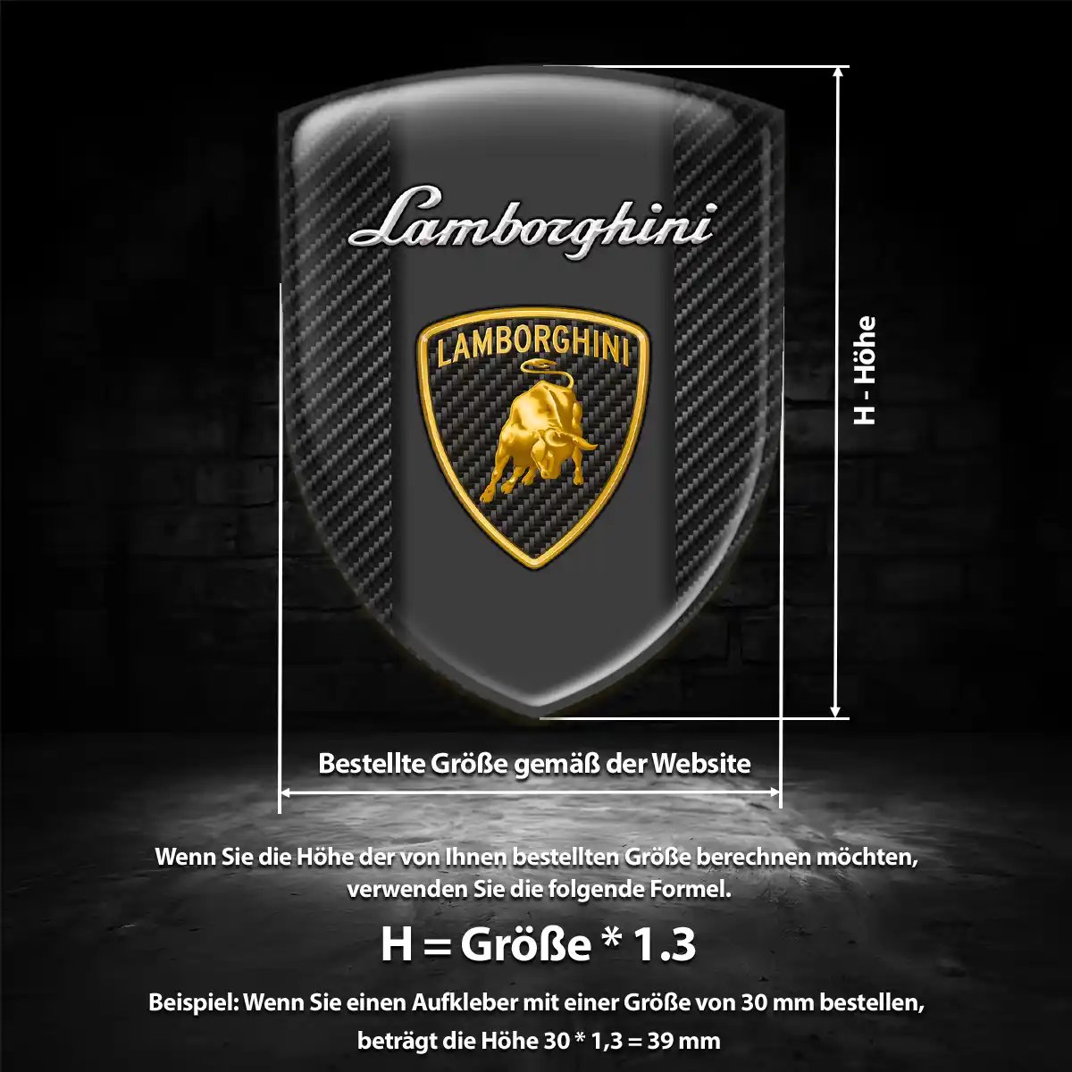 Lamborghini Embleme Silikon Aufkleber Auto Hohe Qualität