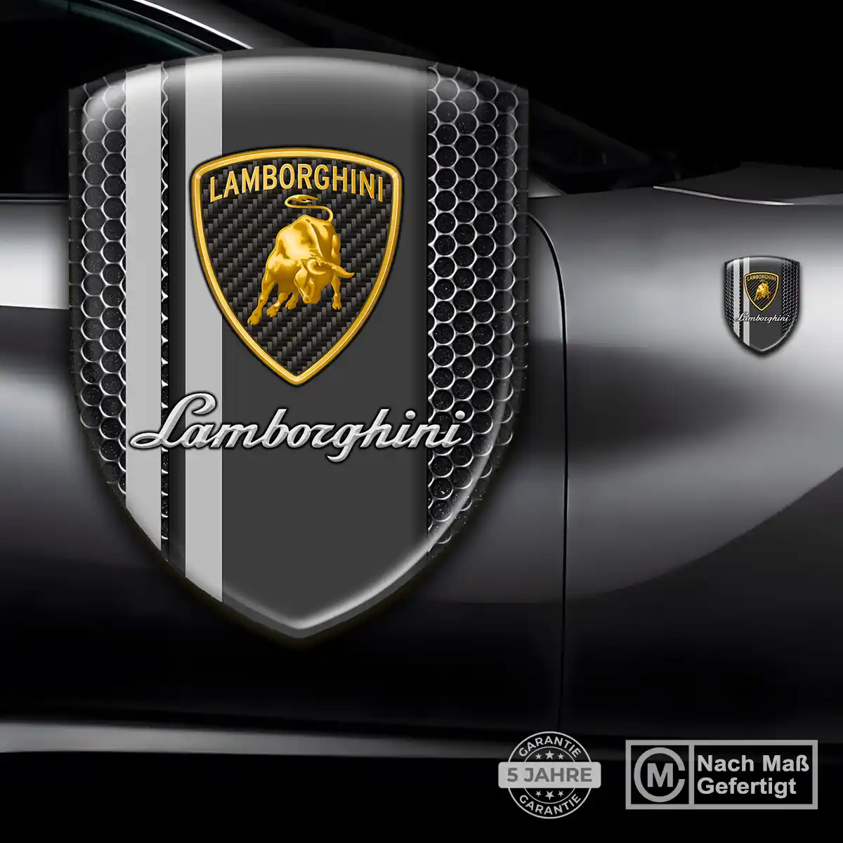 Lamborghini Embleme Silikon Aufkleber Premium-Edition