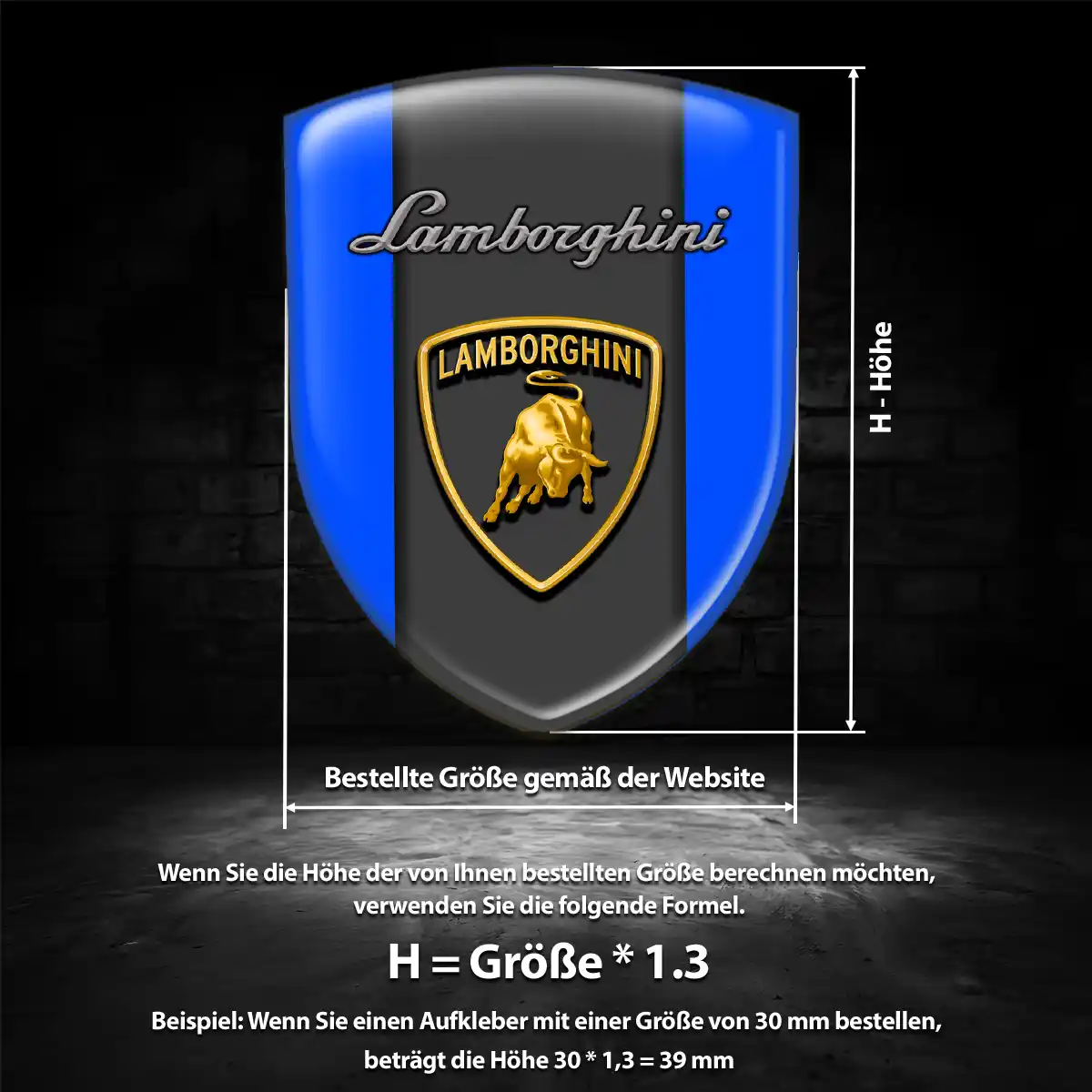 Lamborghini Silikon Aufkleber Auto Hohe Qualität