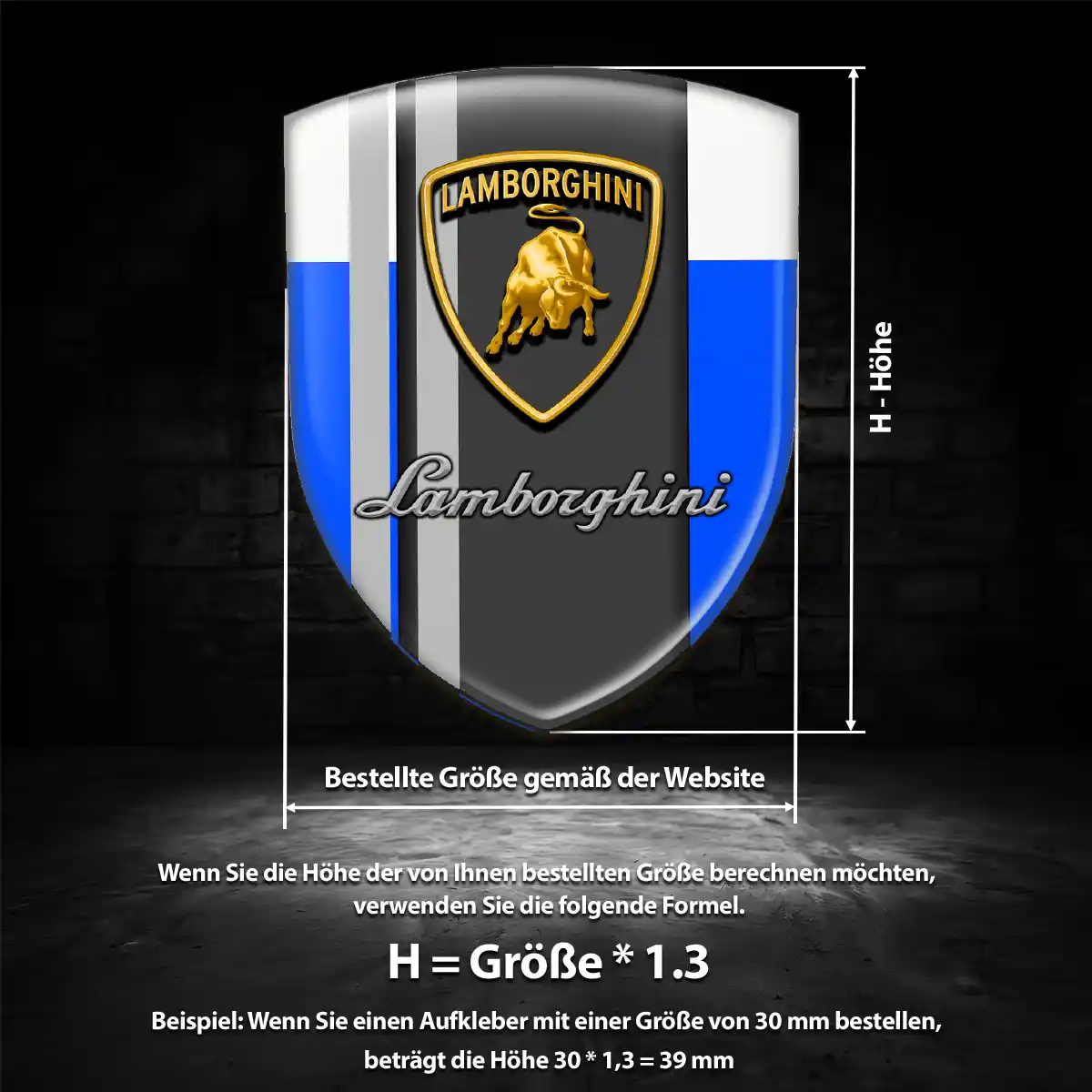 Lamborghini Silikon Aufkleber Embleme Auto Hohe Qualität