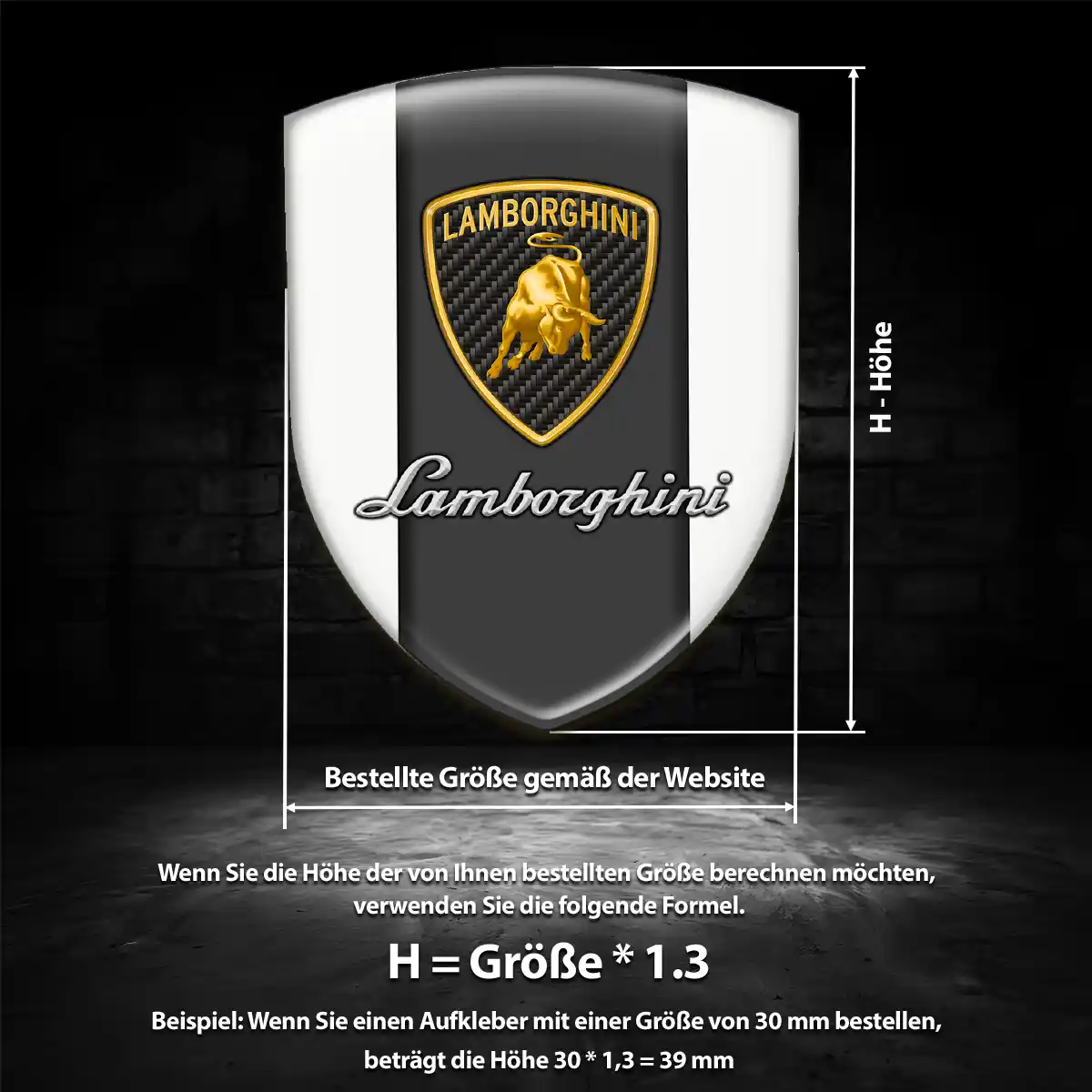 Lamborghini Silikon Aufkleber Hohe Qualität