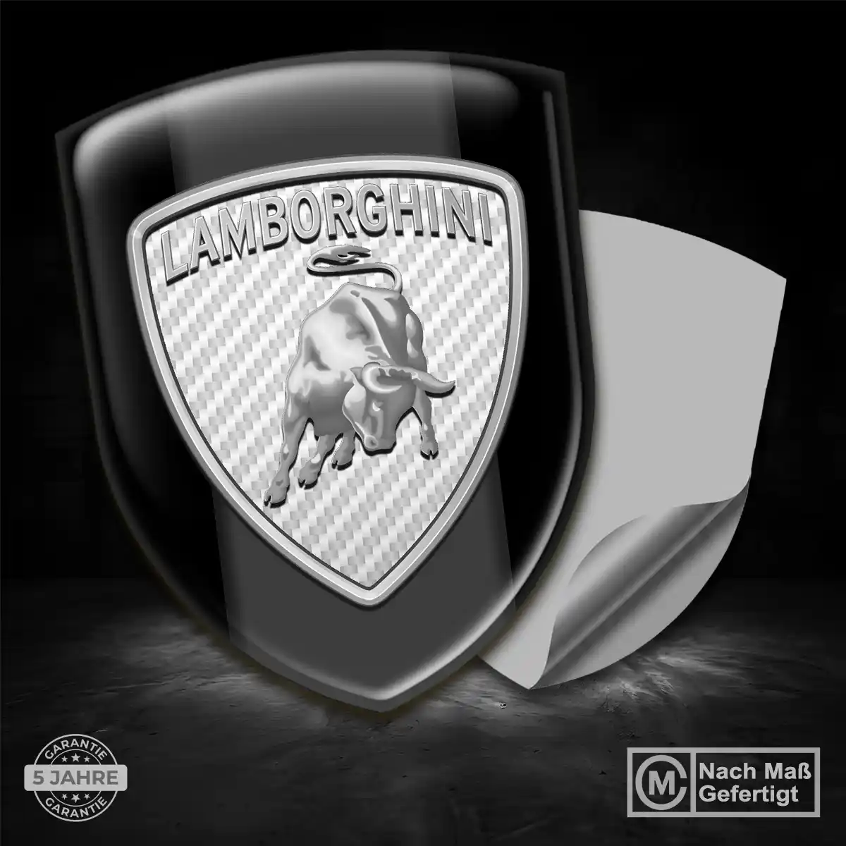 Lamborghini Silikon Aufkleber Wappen Auto Stilvolles Design