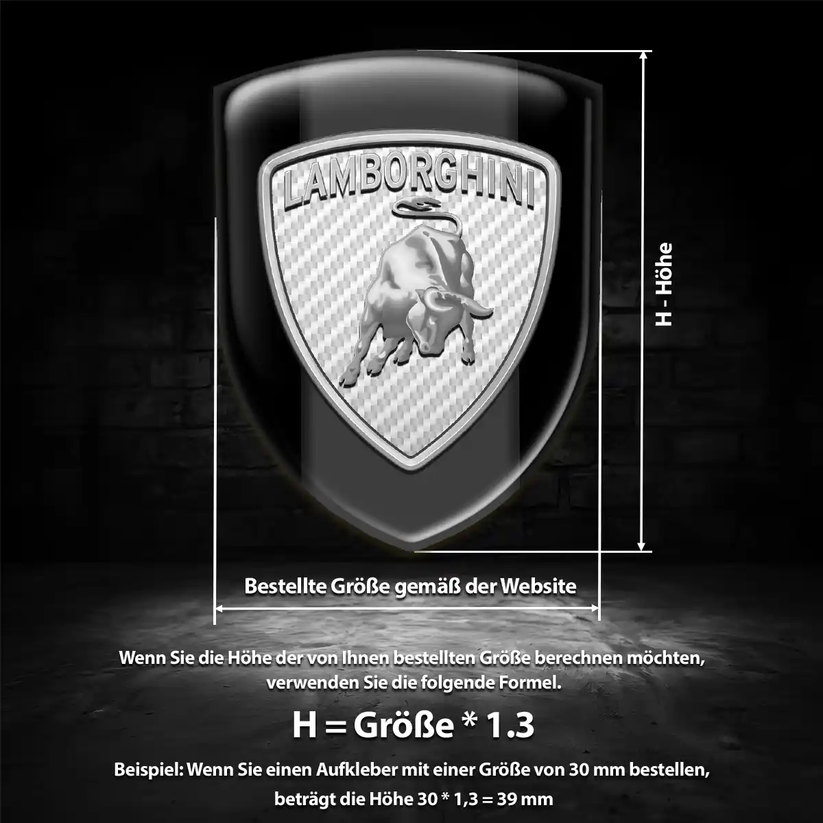 Lamborghini Silikon Aufkleber Wappen Auto Stilvolles Design