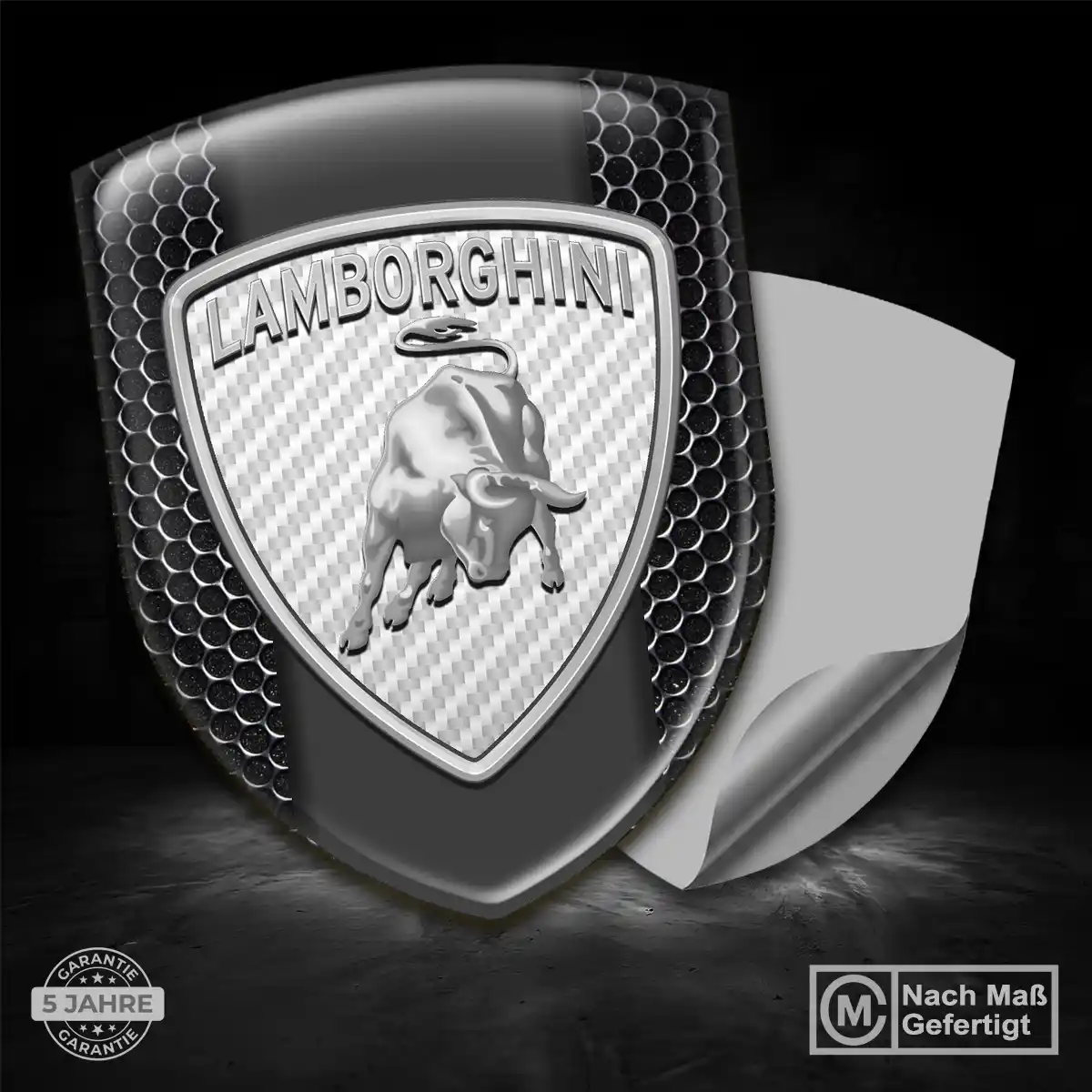 Lamborghini Silikon Aufkleber Wappen Stilvolles Design