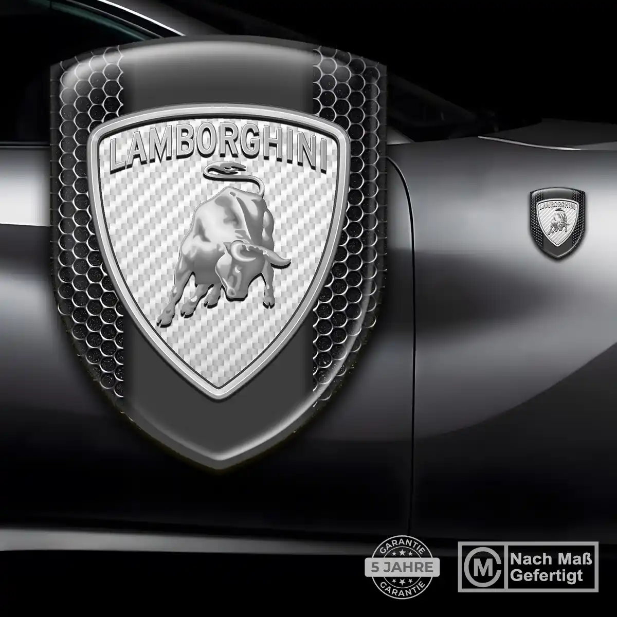 Lamborghini Silikon Aufkleber Wappen Stilvolles Design