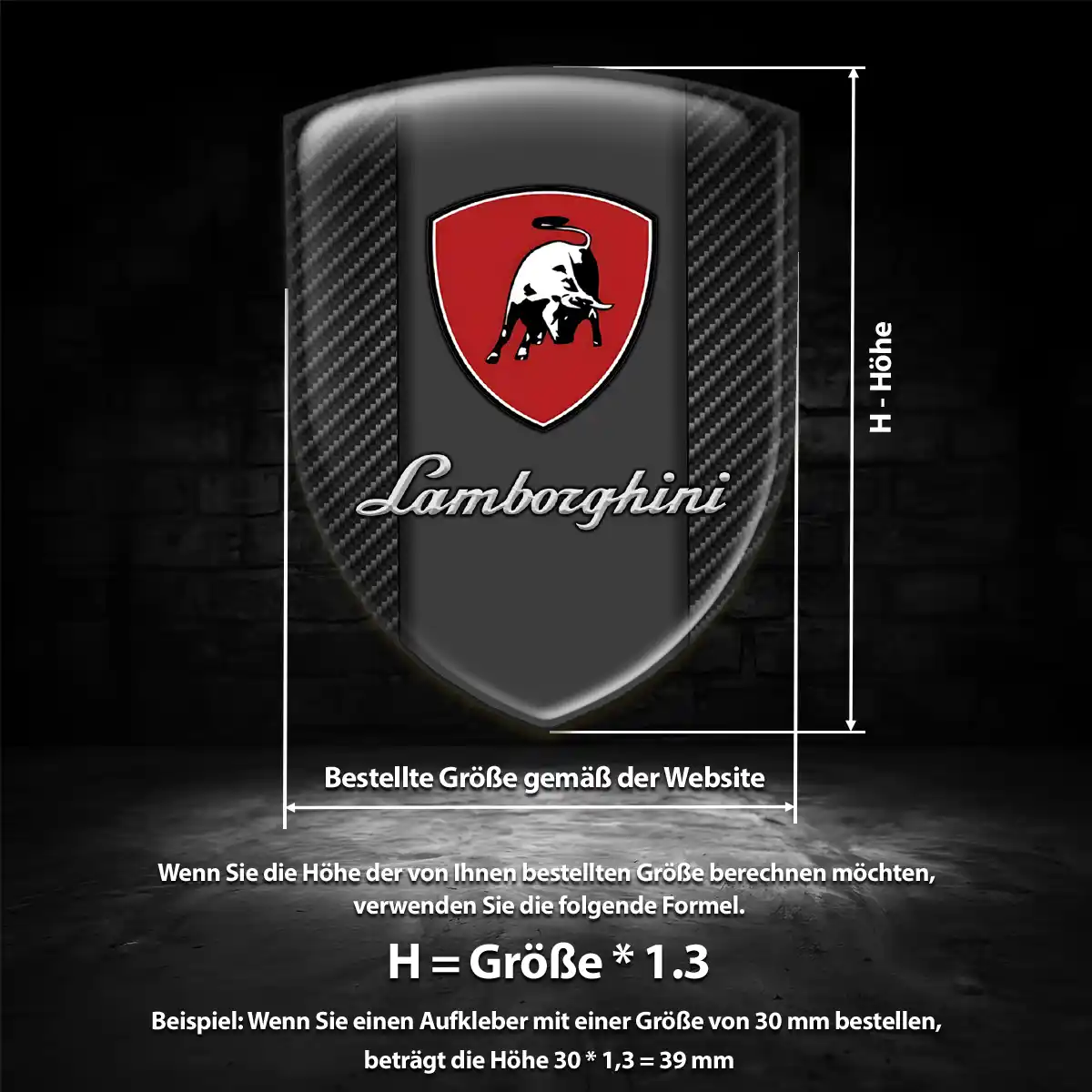 Lamborghini Wappen Aufkleber Auto Hohe Qualität