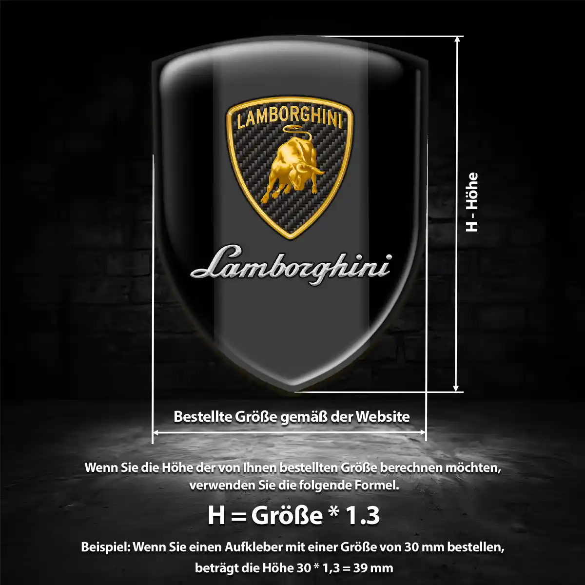 Lamborghini Wappen Aufkleber Auto Stilvolles Design