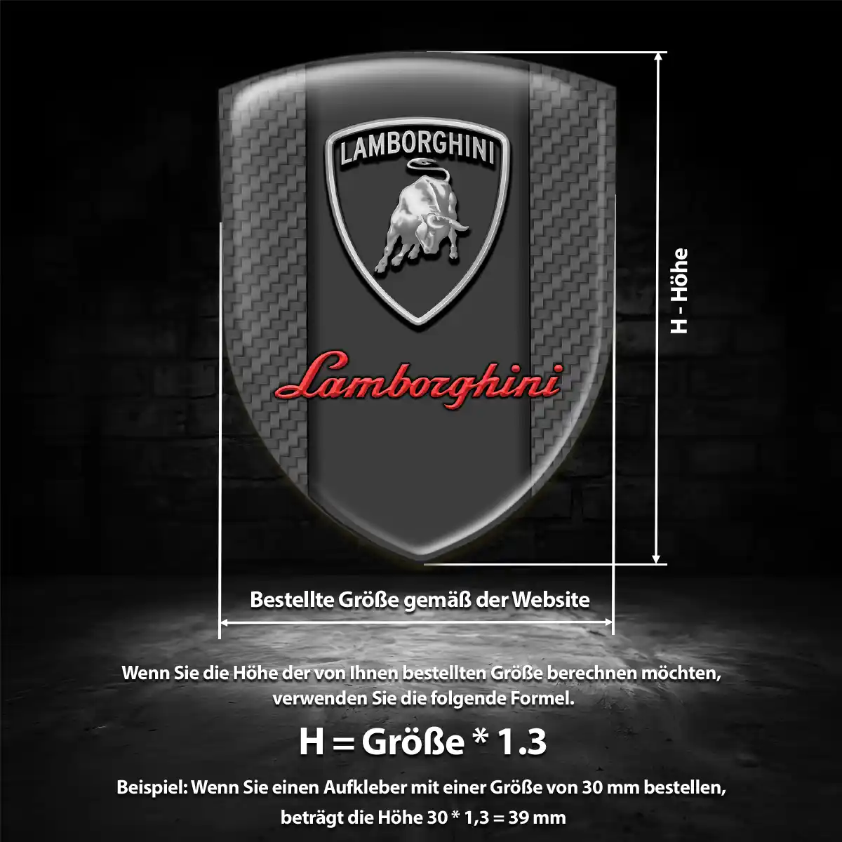 Lamborghini Wappen Aufkleber Emblem Auto Hohe Qualität