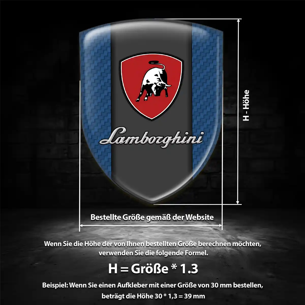 Lamborghini Wappen Aufkleber Emblem Auto Stilvolles Design