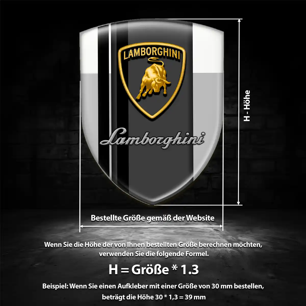 Lamborghini Wappen Aufkleber Emblem Hohe Qualität