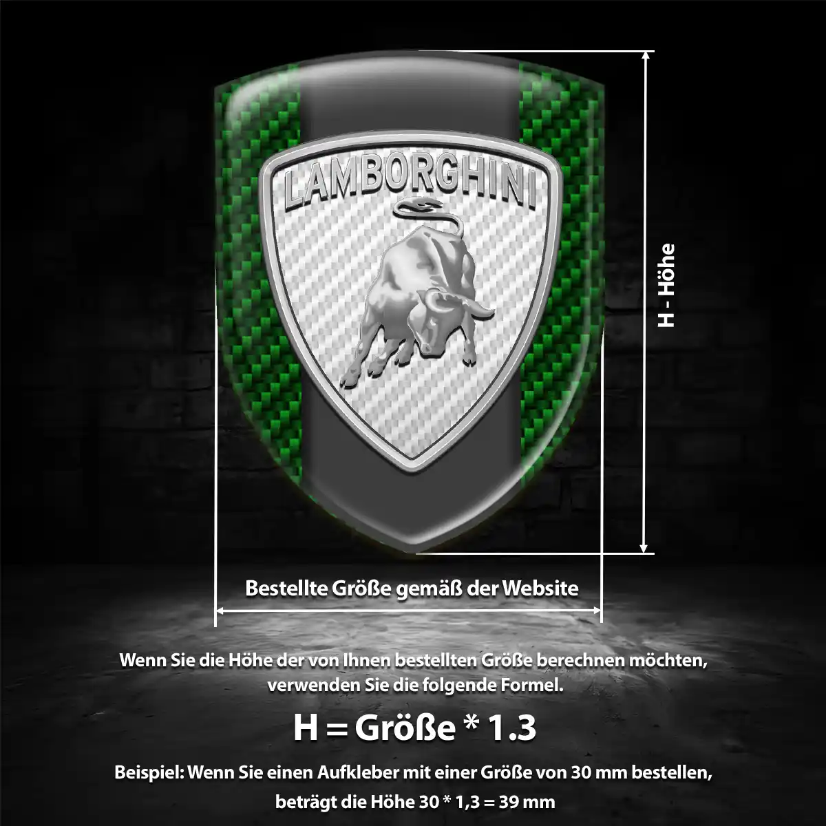 Lamborghini Wappen Aufkleber Emblem Premium-Edition