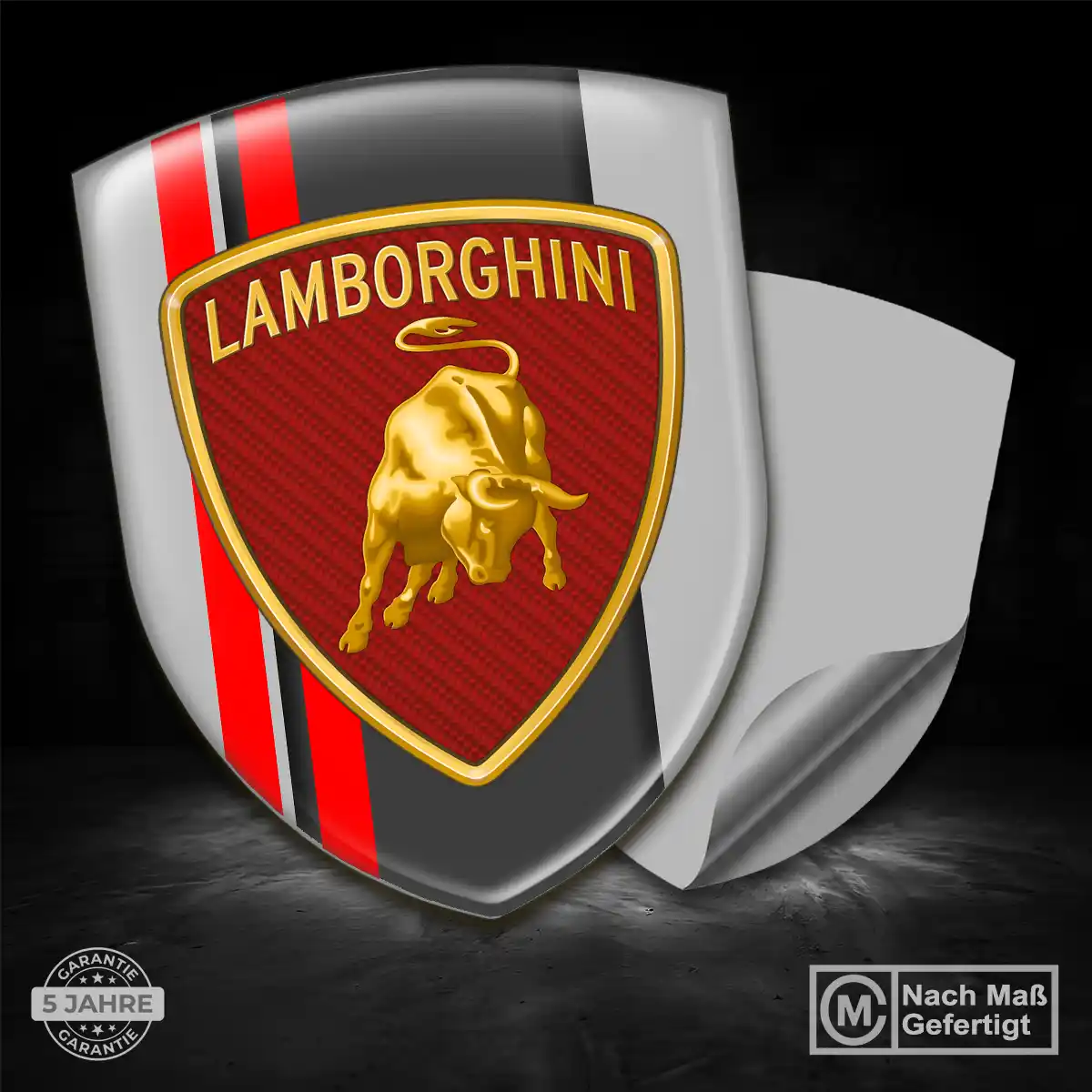 Lamborghini Wappen Aufkleber Emblem Stilvolles Design