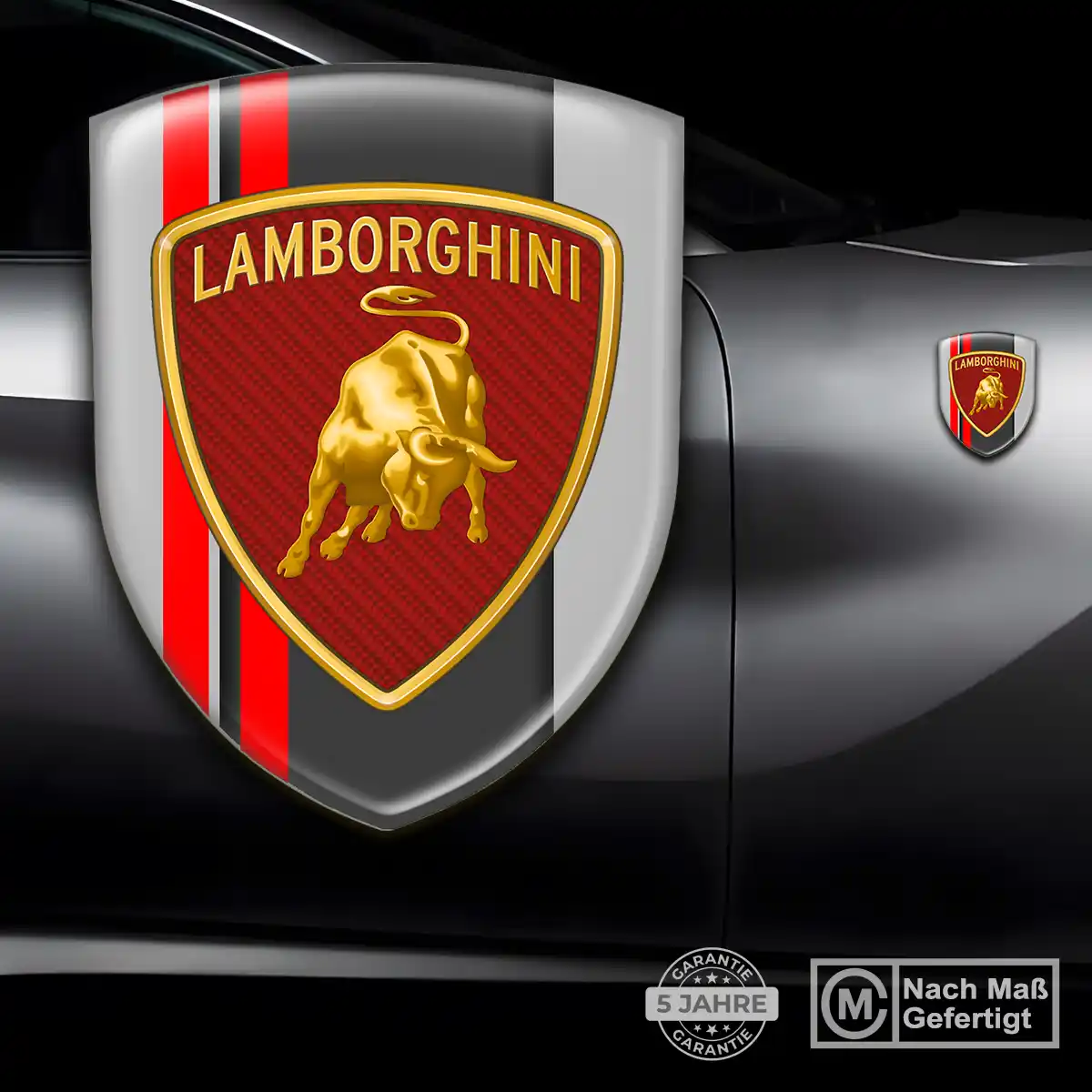 Lamborghini Wappen Aufkleber Emblem Stilvolles Design