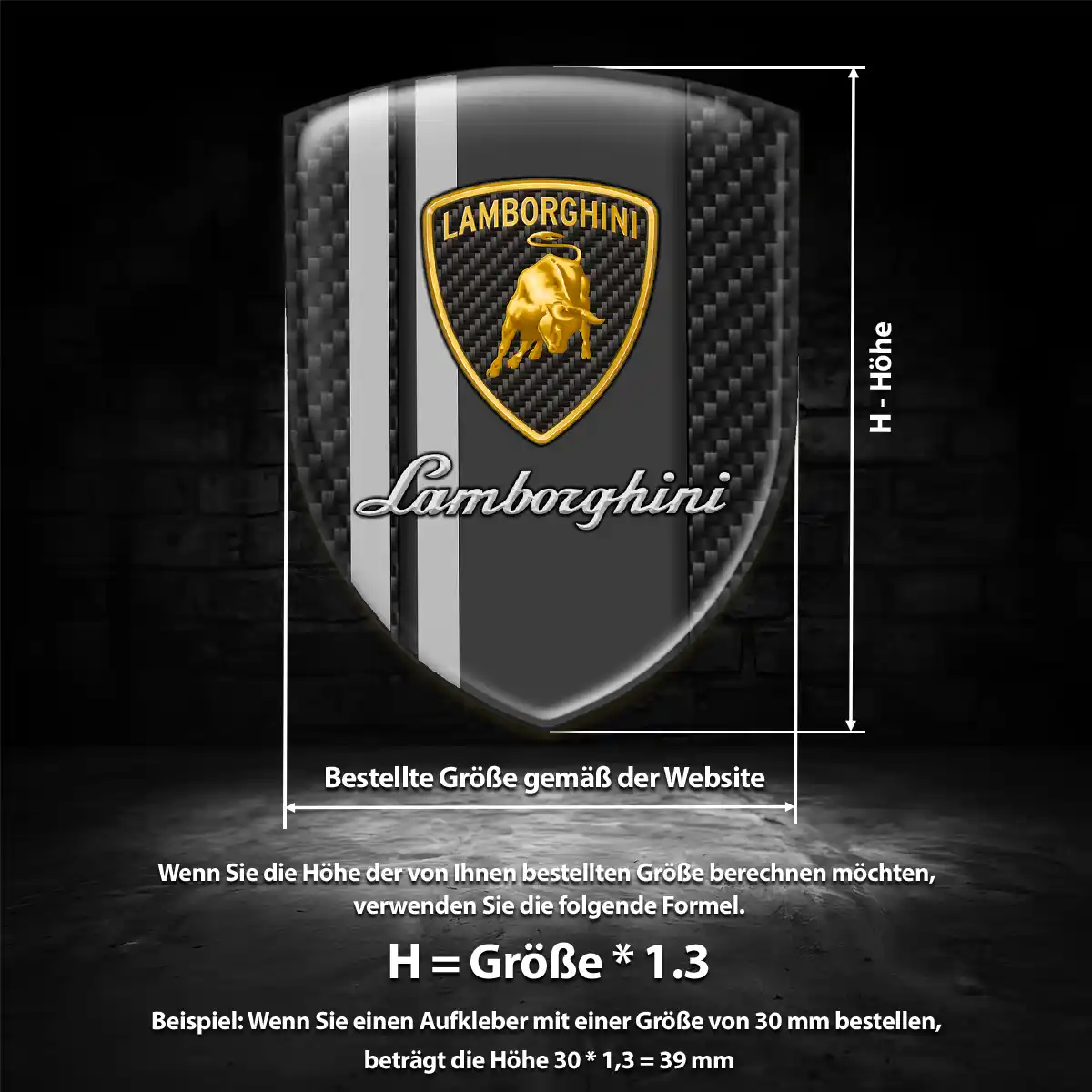 Lamborghini Wappen Aufkleber Premium-Edition