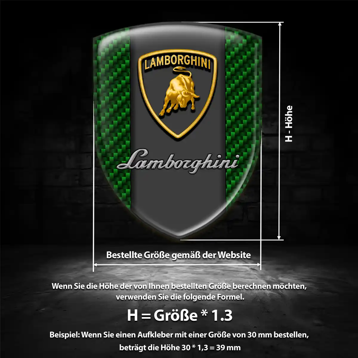 Lamborghini Wappen Emblem Aufkleber Auto Hohe Qualität