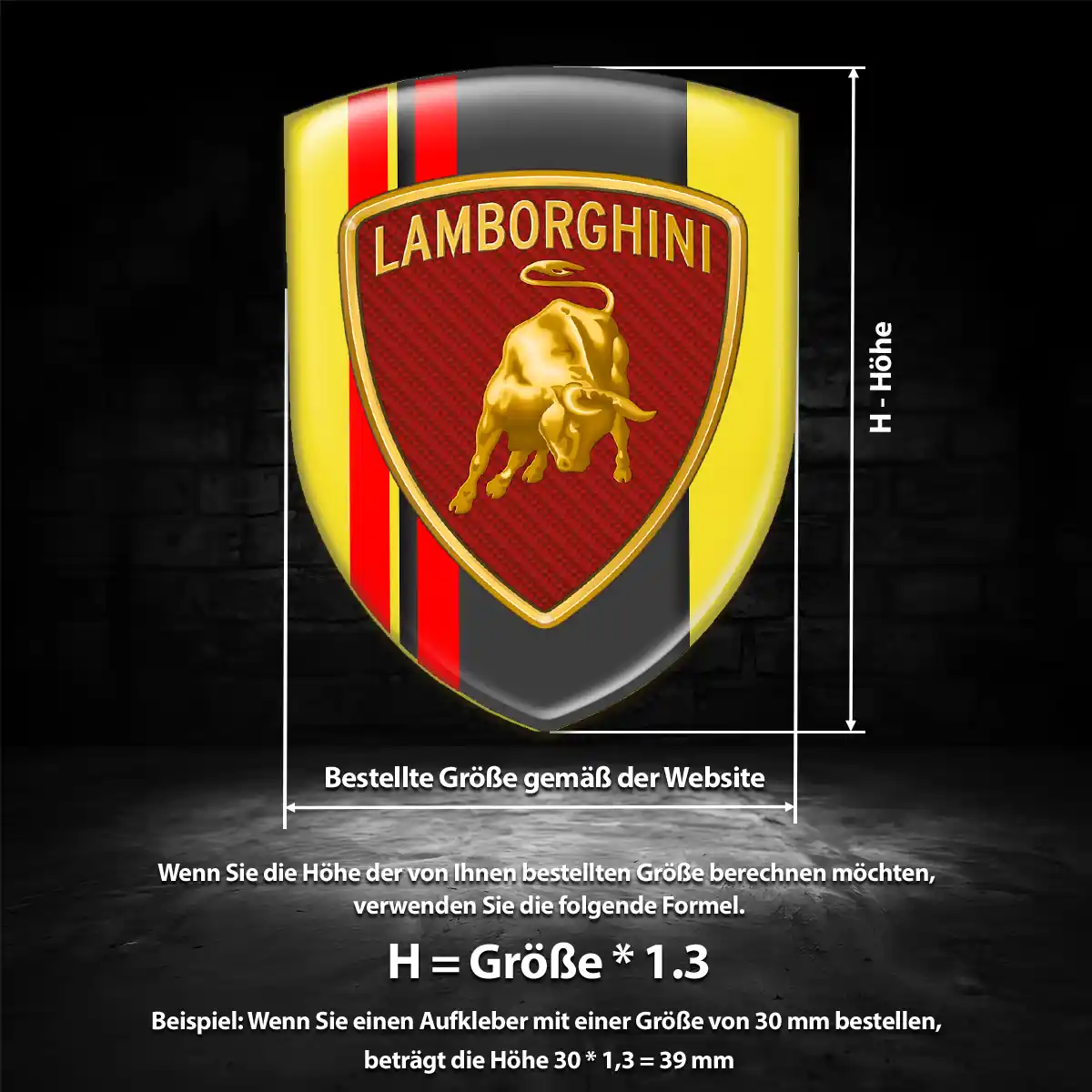 Lamborghini Wappen Emblem Aufkleber Auto Stilvolles Design