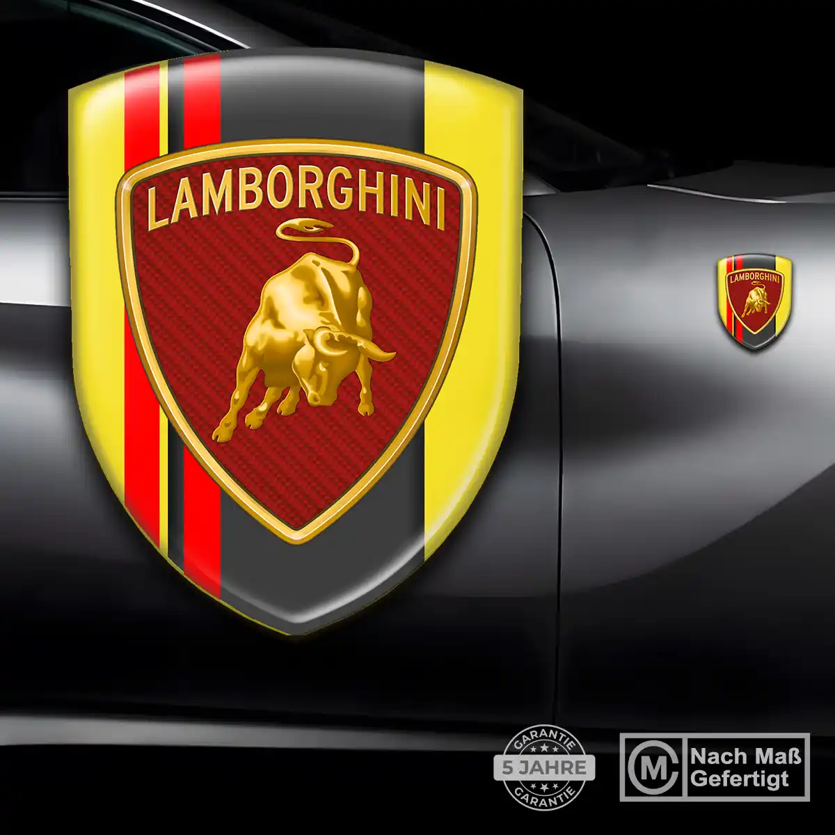Lamborghini Wappen Emblem Aufkleber Auto Stilvolles Design