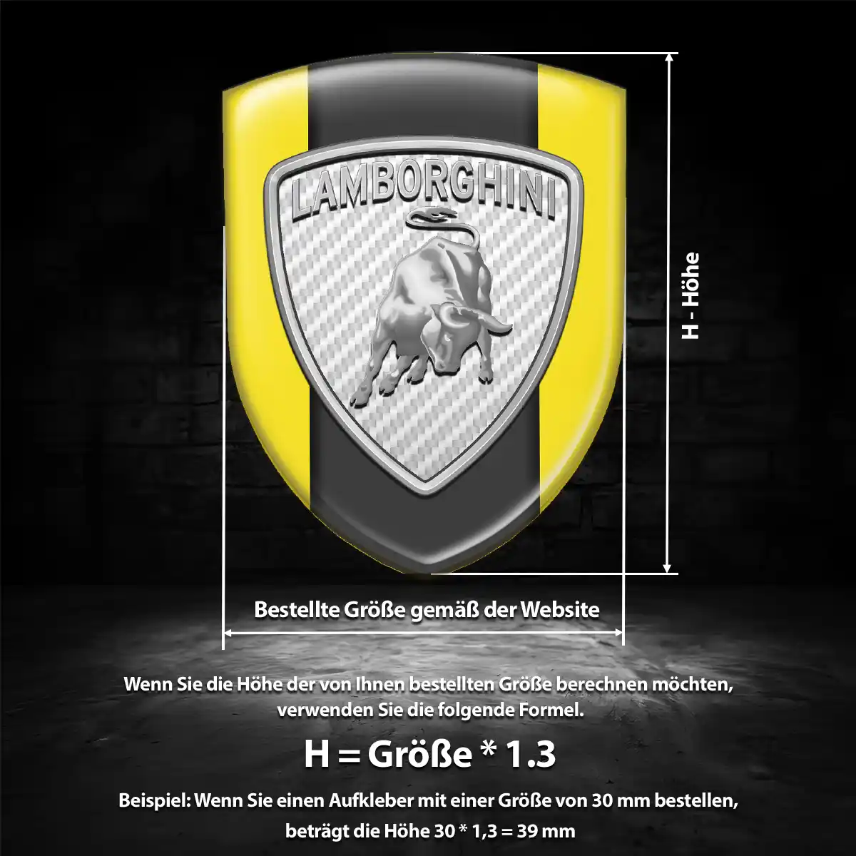 Lamborghini Wappen Emblem Aufkleber Hohe Qualität