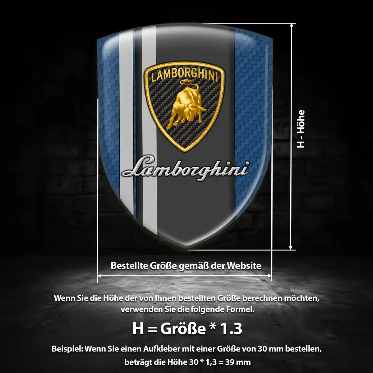 Lamborghini Wappen Emblem Aufkleber Stilvolles Design