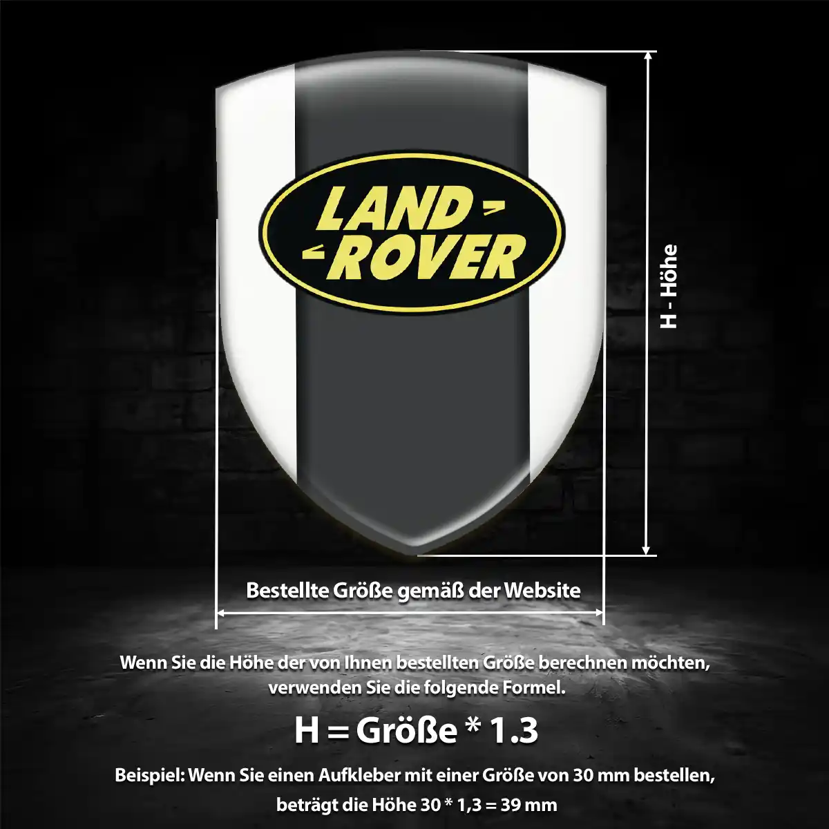 Land Rover 3D Gel Aufkleber Auto Stilvolles Design