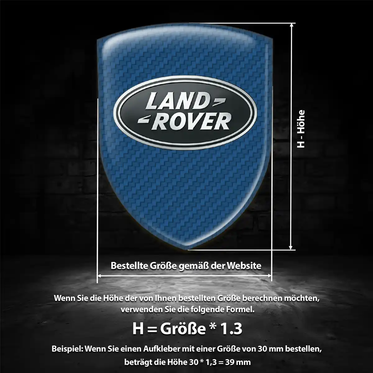 Land Rover 3D Gel Aufkleber Emblem Hohe Qualität