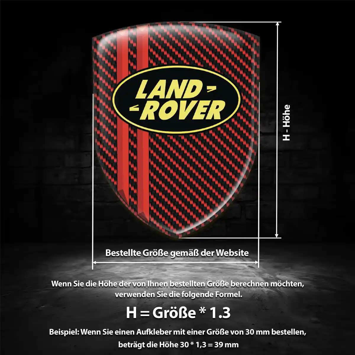 Land Rover 3D Gel Aufkleber Emblem Stilvolles Design