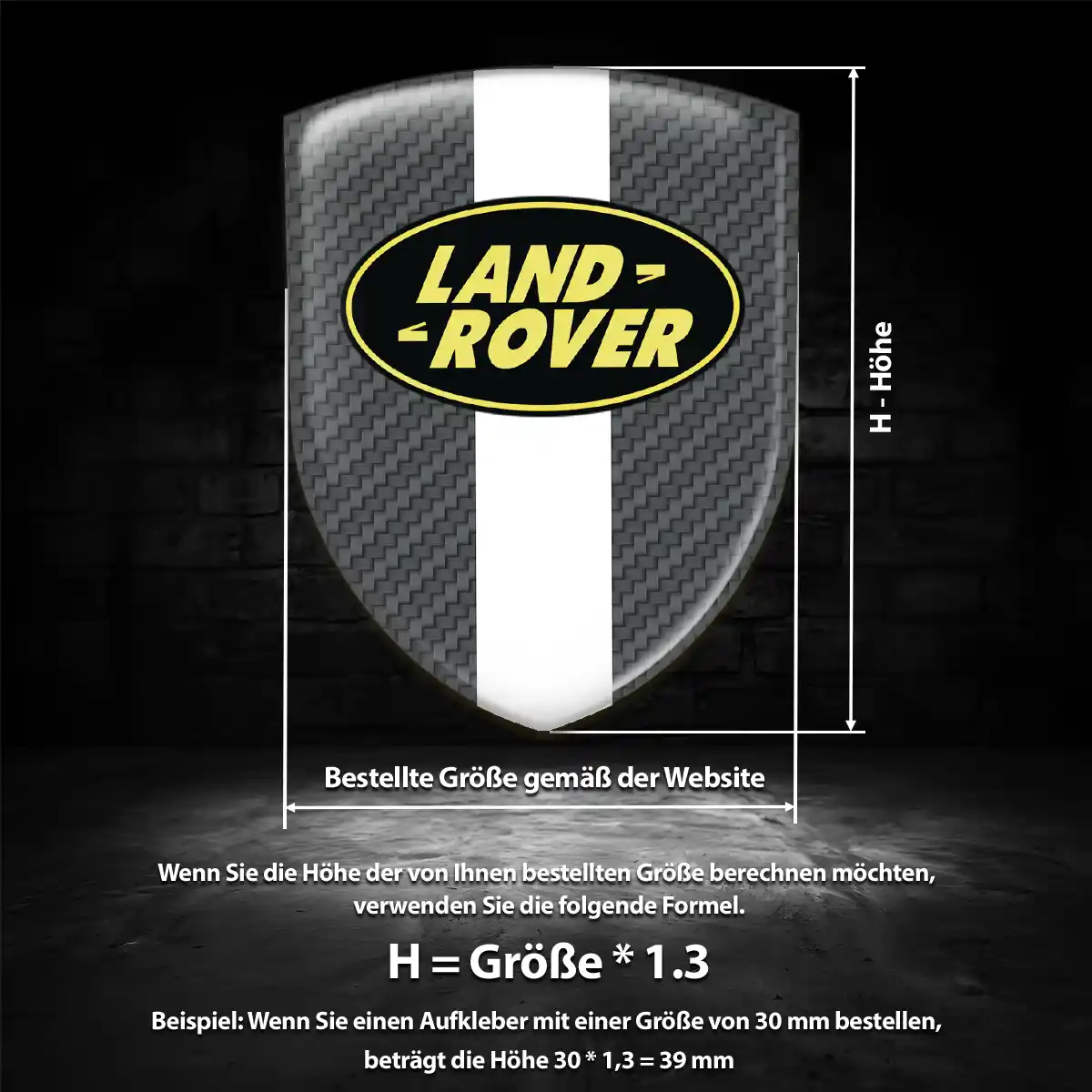Land Rover 3D Gel Aufkleber Embleme Hohe Qualität